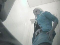 Hot blonde caught pissing by spy cam